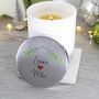 Couple Mistletoe Christmas Scented Candle With Lid, thumbnail 9 of 9