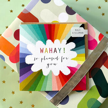 Colourful Wahay Congratulations Card, 3 of 4