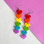 Pride Lgbtq Heart Earrings, thumbnail 1 of 2