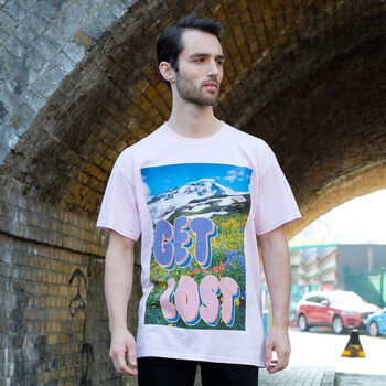 Get Lost Men's Slogan T Shirt, 5 of 5