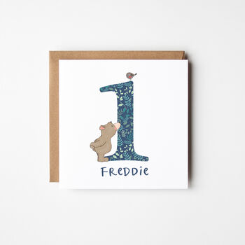 Personalised 1st Birthday Card In Four Colour Options, 2 of 4