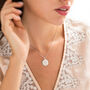 Triple Fingerprint Round Pendant Necklace, thumbnail 1 of 5