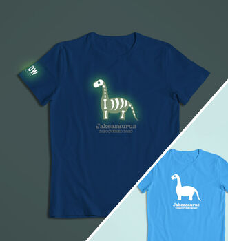 Dinosaur Glow In The Dark T Shirt, 3 of 10