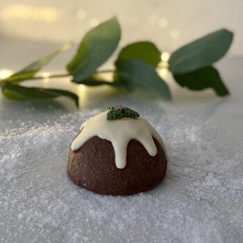 Caramel Filled Chocolate Christmas Pudding, 3 of 3