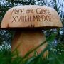 Personalised Wedding Gift Wooden Mushroom Seats, thumbnail 1 of 3