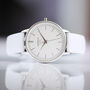 Ladies Architect Silver Blanc Watch With Wite Strap, thumbnail 4 of 4