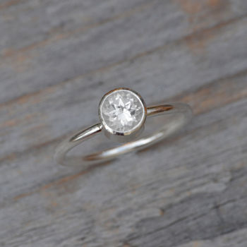 White Topaz Stacking Ring Set In Sterling Silver, 3 of 5