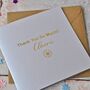 Personalised Gold Foiled Thank You Card, thumbnail 4 of 4
