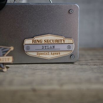 Personalised Ring Security Kit Ring Bearer Badge Set, 2 of 7