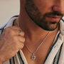 Root Chakra Men's Ruby Silver Necklace, thumbnail 2 of 10