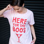 Here For The Boos Women's Halloween T Shirt, thumbnail 1 of 4