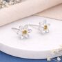 Sterling Silver And Gold Daffodil Stud Earrings – 6mm, thumbnail 1 of 10