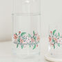 Personalised Floral Carafe And Glass Set, thumbnail 3 of 4