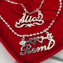 Personalised Script Heart Name Pendant Charm, thumbnail 4 of 10