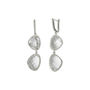White Topaz Diamante Two Drop Designer Earrings, thumbnail 1 of 2