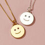 Happy Face Birthstone Disc Necklace, thumbnail 6 of 8