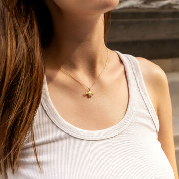 Matte Bumble Bee Sterling Silver Necklace, 9 of 12