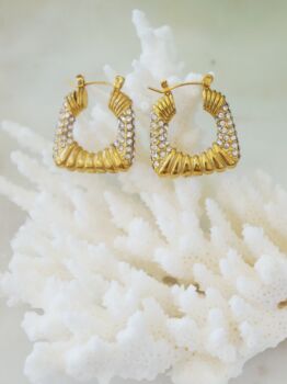 Anastacia Earrings 18k Gold Plated Waterproof, 2 of 8