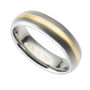 Personalised Titanium Ring With Gold Inlay – Court, thumbnail 1 of 5