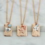 Personalised Birthstone Necklace In Rose Gold, thumbnail 1 of 3