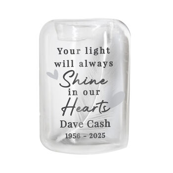 Personalised Memorial Feather Tealight Holder, 4 of 5