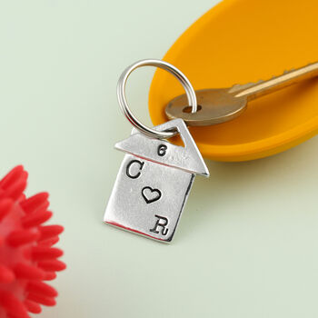 Personalised Housewarming Gift Couples New Home Keyring, 6 of 7