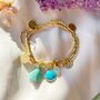 Gold Plated Gemstone Friendship Charm Bracelet Set, thumbnail 2 of 7