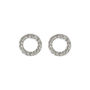 Crystal Circle Halo Stud Earrings, thumbnail 3 of 6