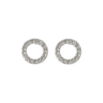 Crystal Circle Halo Stud Earrings, 3 of 6