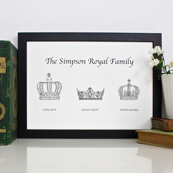 Royal Crown Personalised Family Tree Prints, 3 of 9