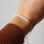 Half Chain Moonstone Bracelet 9ct Gold Or Silver, thumbnail 1 of 5