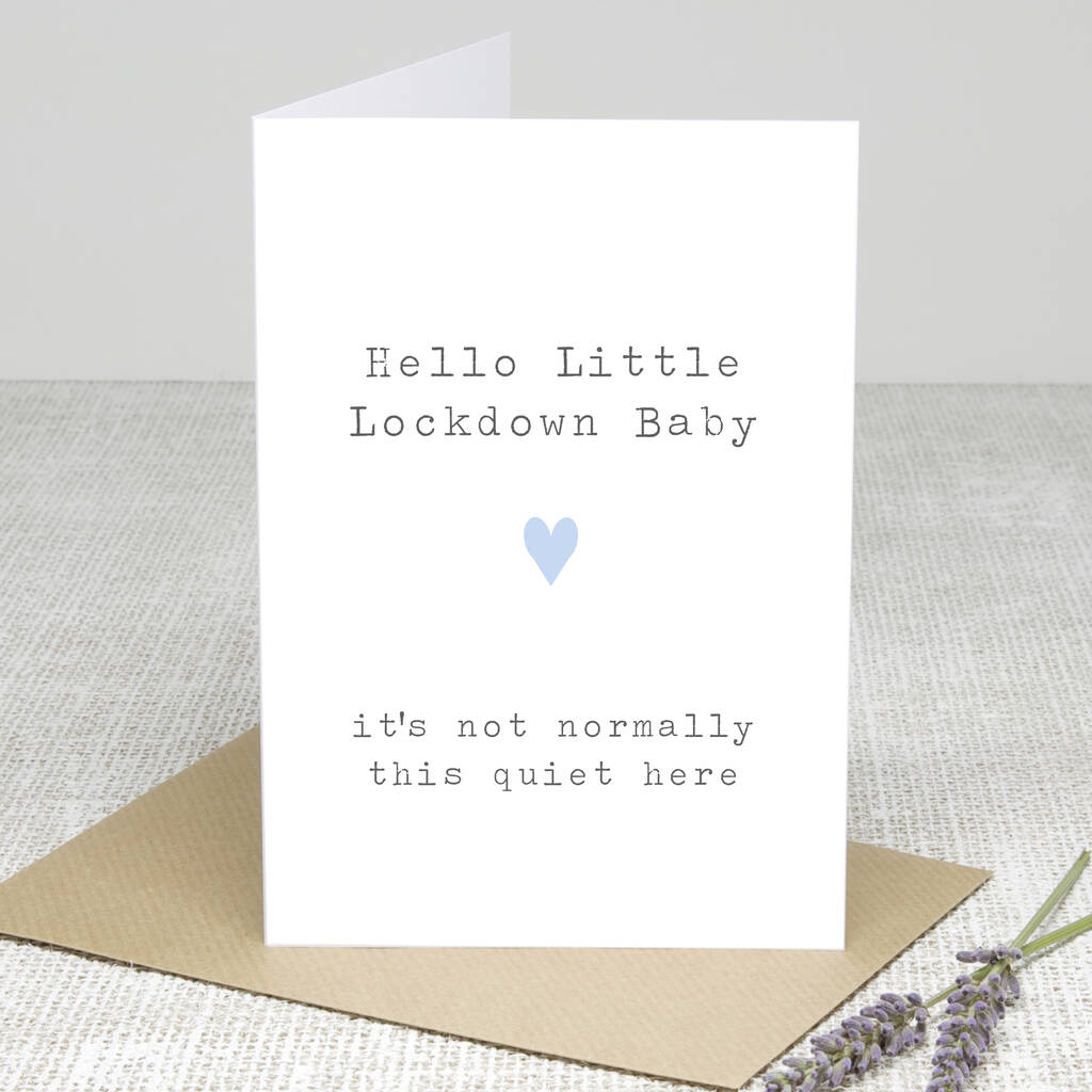 Lockdown New Baby Card By Slice of Pie Designs