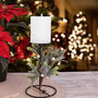 G Decor Tall Mistletoe Pillar Candle Holder, thumbnail 1 of 4