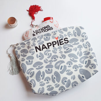 Personalised Baby Nappy Zipper Pouch Bag, 4 of 8