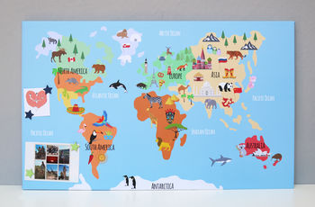 Illustrated Map Magnetic Noticeboard, 2 of 2