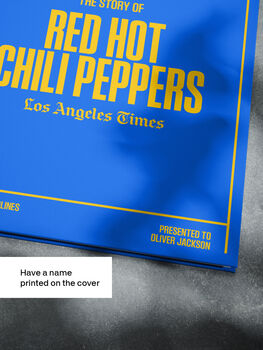 Red Hot Chilli Peppers Personalised Gift Music Legend Deluxe Tribute Book, 4 of 8
