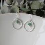 Emerald Hammered Circle Earrings, thumbnail 1 of 4