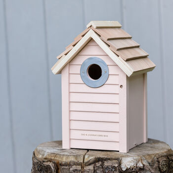 Personalised Wooden Bird Nest Box, 4 of 11