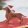 Sausage Dog Christmas Place Cards, thumbnail 1 of 3