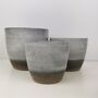 Semi Glazed Moon Grey Ceramic Indoor Plant Pots, thumbnail 3 of 3