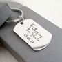 Engraved Wedding Keyring Dogtag, Father Of The Bride, thumbnail 1 of 3