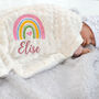 Personalised Embroidered Rainbow Baby Blanket With Name, thumbnail 8 of 11