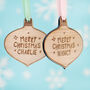Personalised Wooden Bauble Christmas Tree Decoration, thumbnail 1 of 2