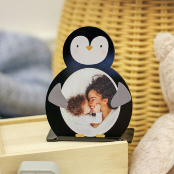 Personalised Children's Penguin Photo Frame Baby Gift, 2 of 3