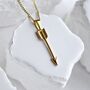 18 K Gold Arrow Necklace Gift Cupid Pendant, thumbnail 1 of 3