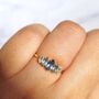 Ombre Blue Topaz Ring In Silver And Gold Vermeil, thumbnail 7 of 11