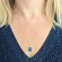 'The Rectangle' Lapis Lazuli Sterling Silver Necklace, thumbnail 4 of 8