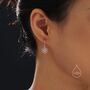 Atom Drop Hook Earrings In Sterling Silver, thumbnail 3 of 10