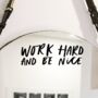 Work Hard And Be Nice Vinyl Mirror Decal, thumbnail 1 of 2