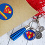 Personalised Super Hero Keyring And Bag Charm, thumbnail 5 of 6